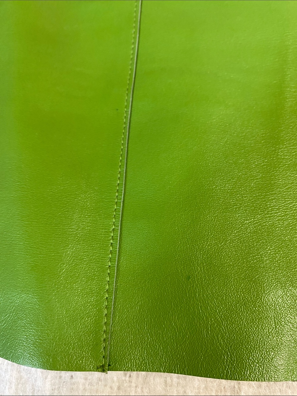 Wilson’s Green Leather A-Line Mini Skirt - Picture 4 of 12